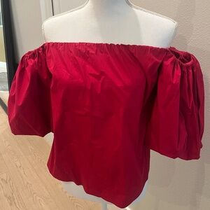 Off shoulder cap sleeve fuchsia Blouse